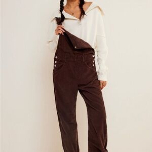 We The Free Ziggy Brown Corduroy Overalls